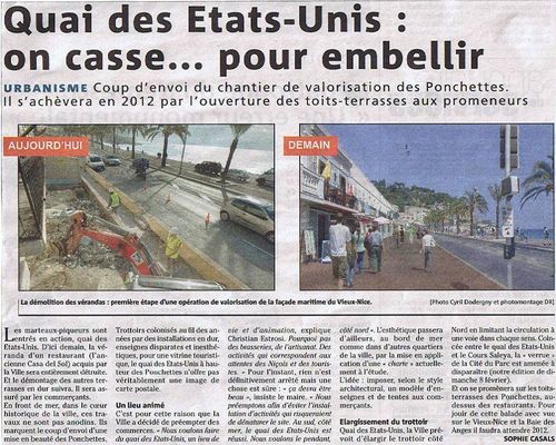 Quai des Etats-Unis : on casse ....pour embellir Quai des Etats-Unis : on casse ....pour embellir
