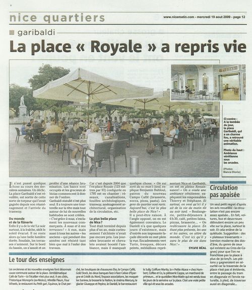 La Place Garibaldi a repris vie La Place Garibaldi a repris vie
