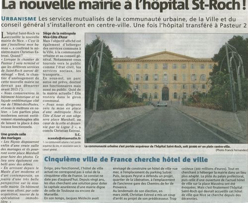 La nouvelle mairie à l'hôpital St-Roch La nouvelle mairie à l'hôpital St-Roch