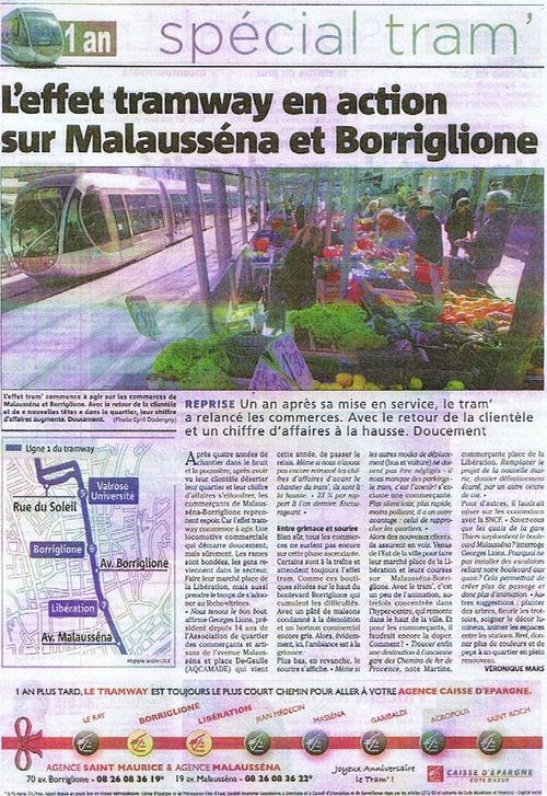L'effet tramway en action sur Malausséna et Borriglione L'effet tramway en action sur Malausséna et Borriglione